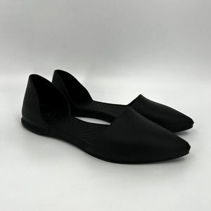 Native Shoes Audrey Slip On D'orsay Rubber Flats Black Women's US 10 EUC